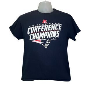 New England Patriots Men's Size Medium 2018 Conference Champions Tee Shirt Blue